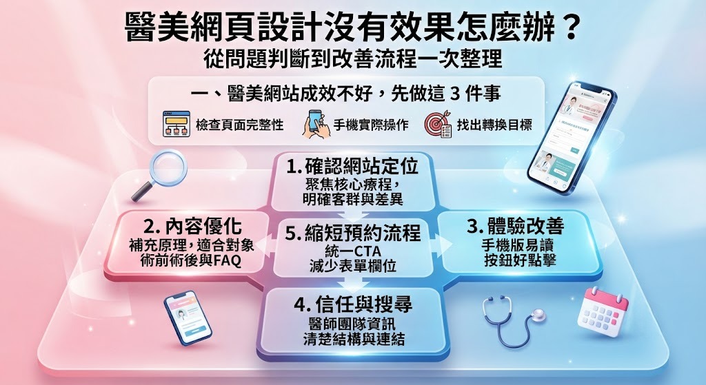 醫美網頁設計沒有效果怎麼辦？從問題判斷到改善流程一次整理